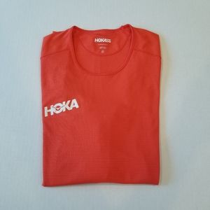 Hoka One One Polartec Power Dry Performance Long Sleeve Shirt Orange Small Men
